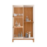 Cristaleira De Vidro Com Led Para Sala Visari C01 - D'rossi Off White-freijó