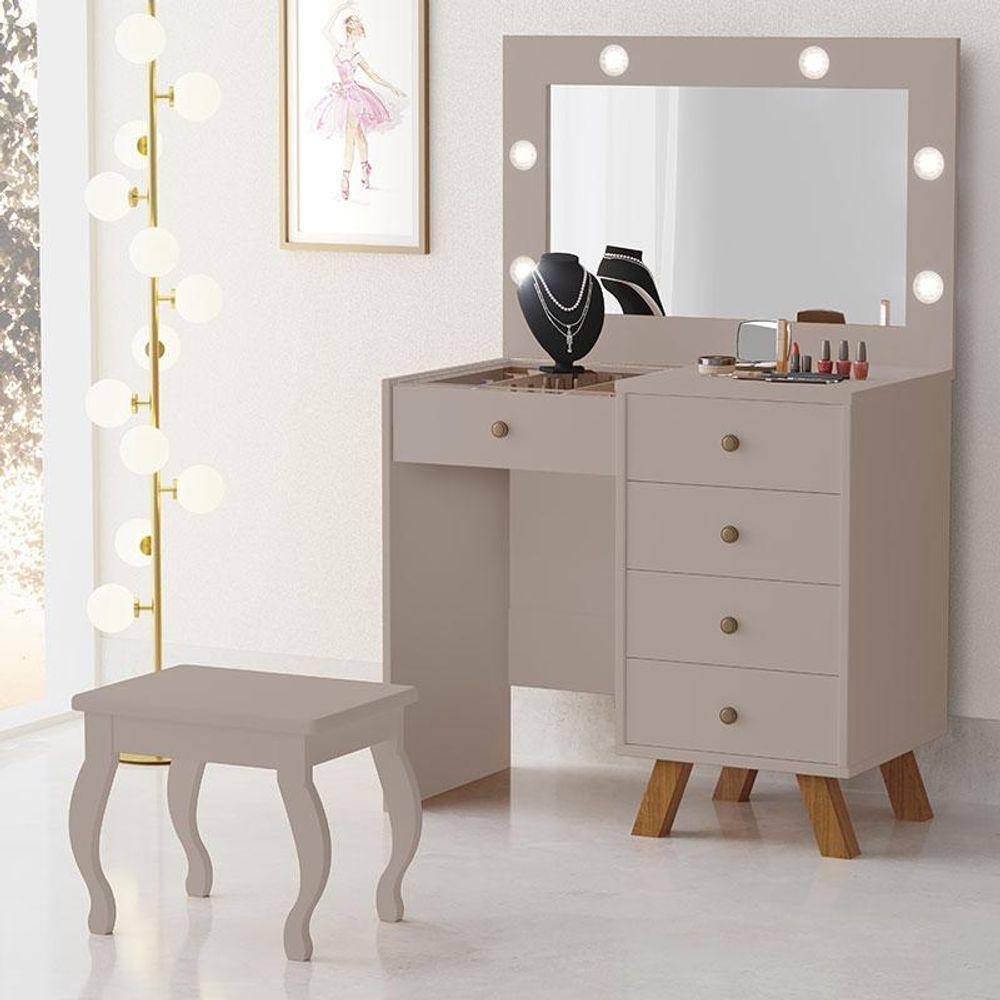 Penteadeira Camarim Luna Com Banqueta Mani - Luapa Móveis - 1