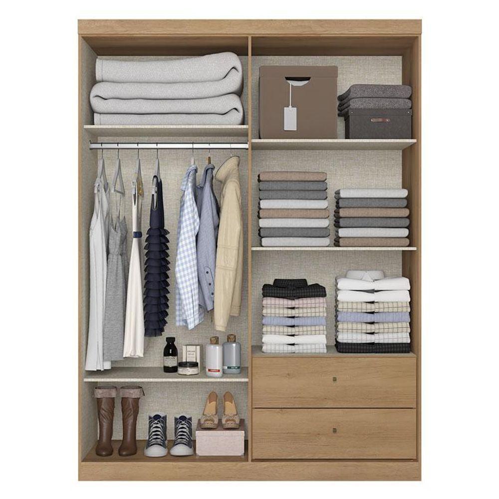 Guarda Roupa Solteiro Star 4 Portas Capuccino Off White Acetinado - Thb - 2