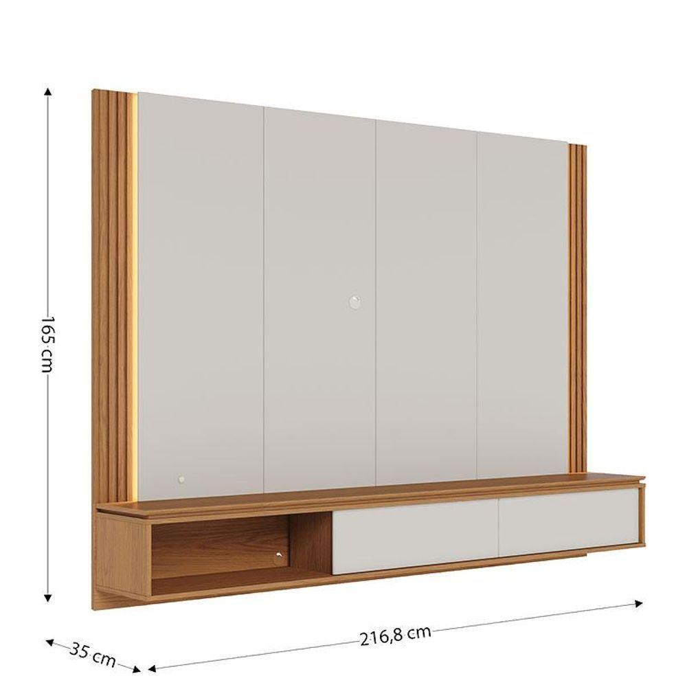 Home Suspenso Loa Off White Freijó Com Mesa De Centro Jeri Freijó Off White - Colibri - 4