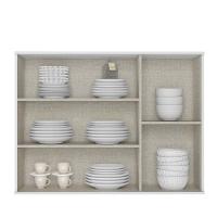 Armário Aéreo 120 Cm 3 Portas Com Vidro Classy Branco - Thb - 2