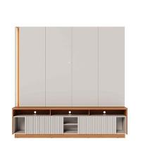 Estante Home Theater Jordão Com Mesa De Centro Jeri Off White Freijó E Aparador Riviera Freijó - Colibri - 3