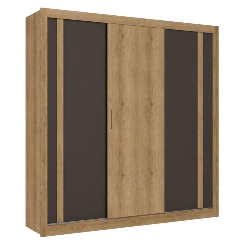 Guarda Roupa Casal Ibiza 3 Portas Capuccino Cacau Off White Flex - Thb - 1