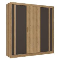 Guarda Roupa Casal Ibiza 3 Portas Capuccino Cacau Off White Flex - Thb - 1