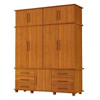 Guarda Roupa Casal Londres 4 Portas Ambiente Freijó - Luapa Móveis - 2