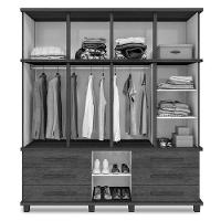 Guarda Roupa Casal Londres 4 Portas Ambiente Freijó - Luapa Móveis - 3