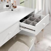 Penteadeira Camarim E Banqueta Maia Com Almofada Branco - Luapa Móveis - 3