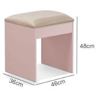 Penteadeira Camarim E Banqueta Maia Com Almofada Rose - Luapa Móveis - 8