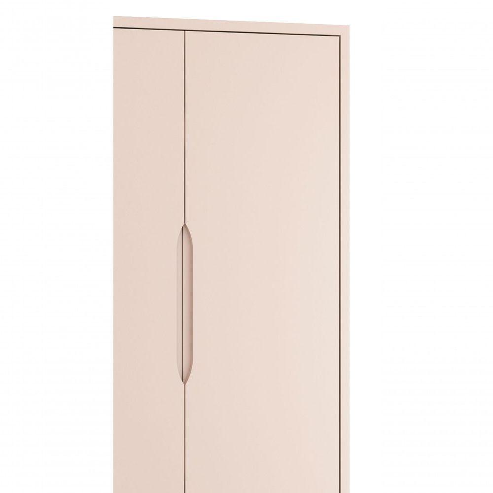 Guarda-roupa Retrô 2 Portas Classic New Rosa Fosco Com Natural - Moveisaqui - 4
