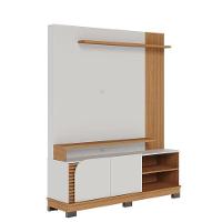 Estante Home Theater Jurerê 1.5 Off White Matte Freijó Com Mesa De Centro Jeri Freijó Off White - Colibri - 2