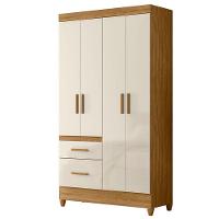 Guarda Roupa Solteiro Madri E Cômoda Vênus Freijó Off White - Moval - 2