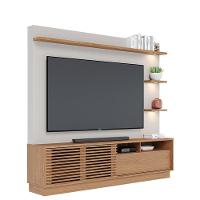 Estante Home Theater Campeche Freijó Off White Matte Com Mesa De Centro Jeri Off White Freijó - Colibri - 2