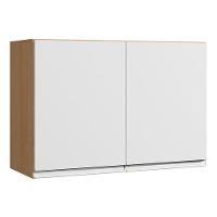 Armário Aéreo Andréia 80 Cm Balcão De Cozinha Com Tampo 100 Cm Branco Amêndoa - Ajl - 2