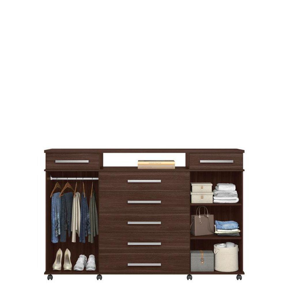 Guarda Roupa Casal Cádis Com Cômoda London Café - Demóbile - 7