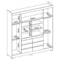 Guarda Roupa Casal Cádis Com Cômoda London Café - Demóbile - 5