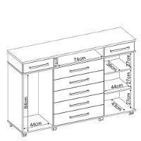 Guarda Roupa Casal Cádis Com Cômoda London Café - Demóbile - 8