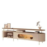 Rack Bancada ária Com Painel Suspenso Nobre Castanho Off White - Hb Móveis - 2