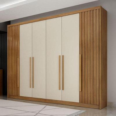 Guarda Roupa Casal Ripado Ambiente Bragança 6 Portas 6 Gavetas Cumaru 25 Fendi - Novo Horizonte