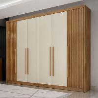 Guarda Roupa Casal Ripado Bragança 6 Portas 6 Gavetas Cumaru 25 Fendi - Novo Horizonte - 7