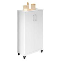 Guarda Roupa Solteiro Versa 3 Portas Branco Rosa Flex Fosco Com Armário Multiuso Brisa Branco Fosco - Kits Paraná - 7