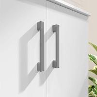 Guarda Roupa Solteiro Versa 3 Portas Branco Rosa Flex Fosco Com Armário Multiuso Brisa Branco Fosco - Kits Paraná - 9