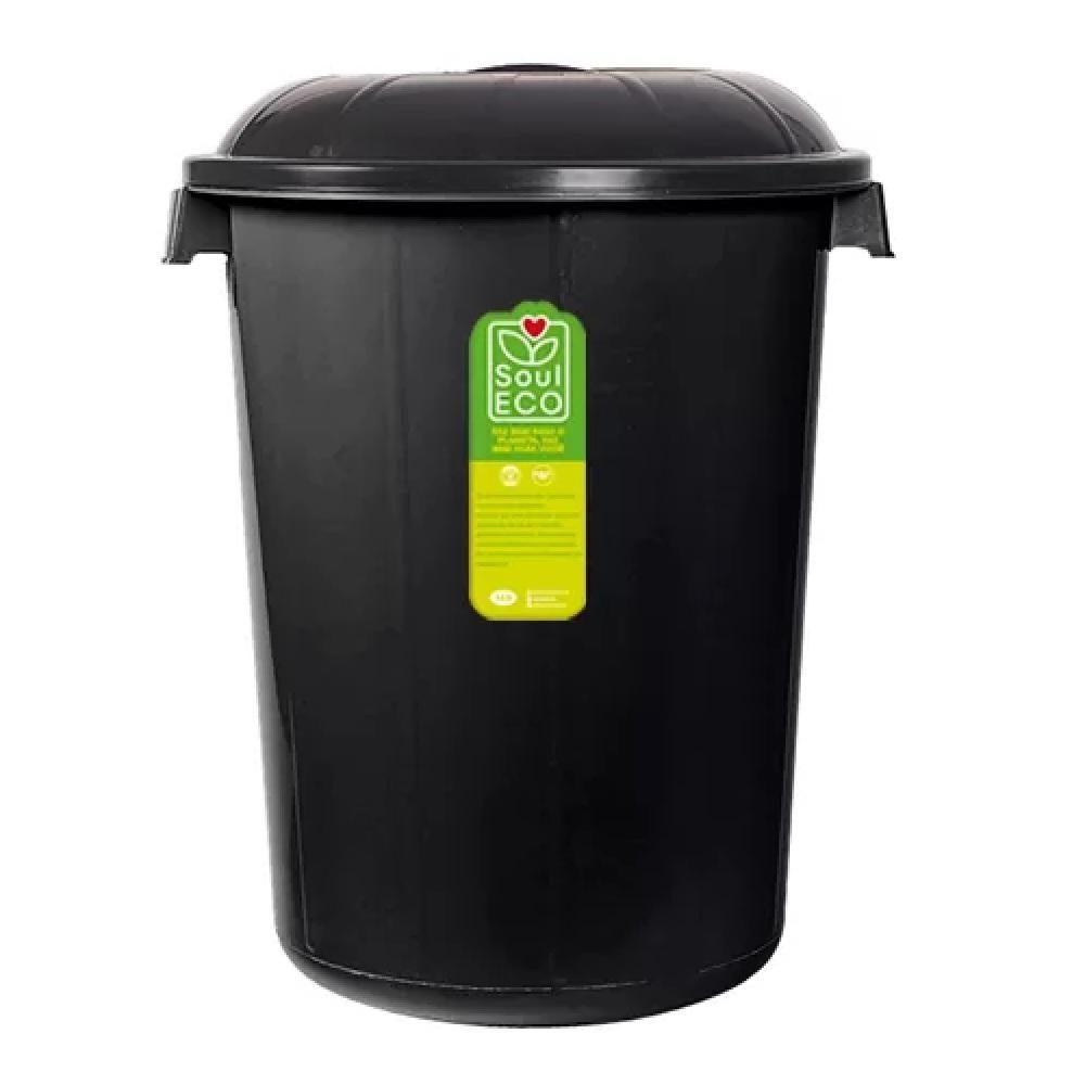 Lixeira Gigante Coleta Seletiva Container Cesto De Lixo Com Tampa Alca 61 Litros Grande Organizador Mudanca Multiuso Cas - 4