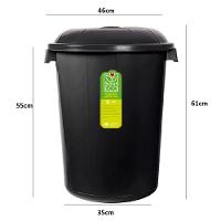 Lixeira Gigante Coleta Seletiva Container Cesto De Lixo Com Tampa Alca 61 Litros Grande Organizador Mudanca Multiuso Cas - 5