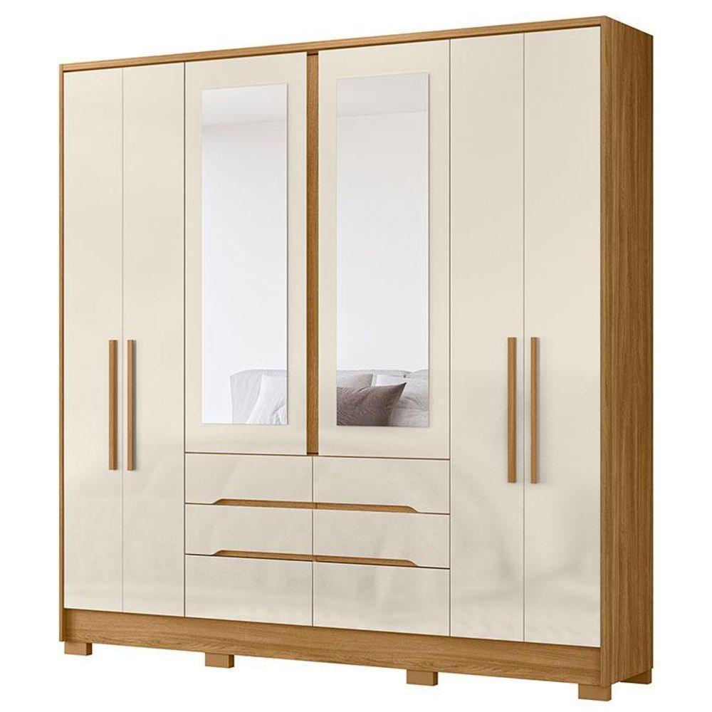 Guarda Roupa Casal San Francisco E Cômoda Ms913 Freijó Off White - Moval - 2