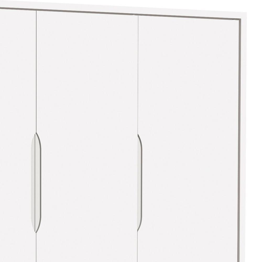 Guarda-roupa Retrô 3 Portas Classic New Branco Fosco Com Natural - Moveisaqui - 4