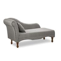 Divã Recamier Pés Retrô Medelin 150cm Linho E03 - D'rossi Cinza - 2