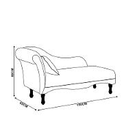 Divã Recamier Pés Retrô Medelin 150cm Linho E03 - D'rossi Cinza