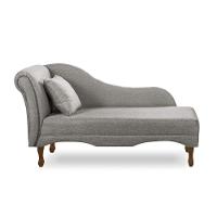 Divã Recamier Pés Retrô Medelin 150cm Linho E03 - D'rossi Cinza - 5