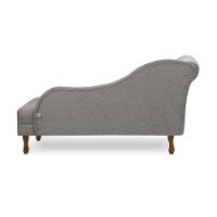 Divã Recamier Pés Retrô Medelin 150cm Linho E03 - D'rossi Cinza - 6