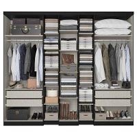 Guarda Roupa Casal Selecto 7 Portas Preto Capuccino E Cômoda Gaveteiro Condessa Capuccino - Thb - 3