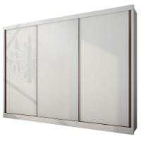 Guarda Roupa Casal Londres 3 Portas 6 Gavetas Neve Com Nicho - Novo Horizonte - 1