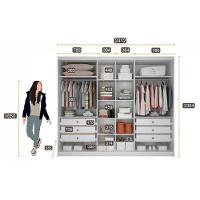 Guarda Roupa Casal Londres 3 Portas 6 Gavetas Neve Com Nicho - Novo Horizonte - 2