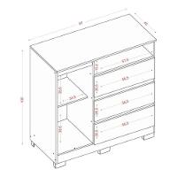 Cômoda Sapateira 2014143 E Armário Multiuso Florença 2000199 Atacama Off White - Aramóveis