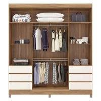 Guarda Roupa Casal Sofia 4 Portas Ambiente Com Espelho Amendola Off White - Demobile - 2