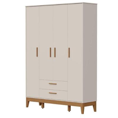 Guarda Roupa Infantil Flip 4 Portas Areia Acetinado - Reller