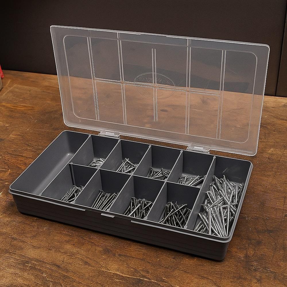 Caixa Box Organizador 10 Divisorias Multiuso Estojo Maleta Pesca Costura Prego Bijuteria Medicamentos Tampa Trava - 2