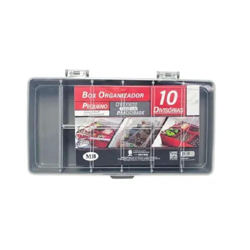 Caixa Box Organizador 10 Divisorias Multiuso Estojo Maleta Pesca Costura Prego Bijuteria Medicamentos Tampa Trava - 4