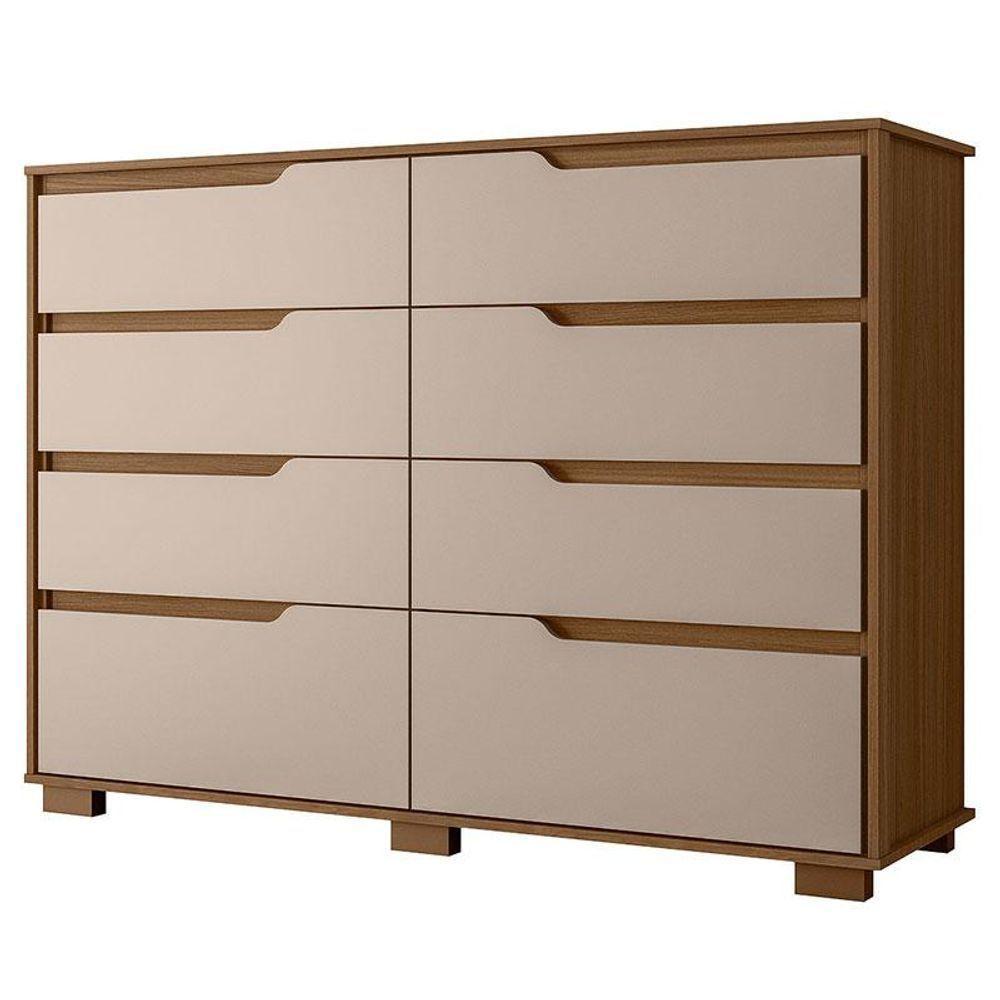 Guarda Roupa Casal Panamá E Cômoda Georgia Carvalho Fendi- Moval - 4