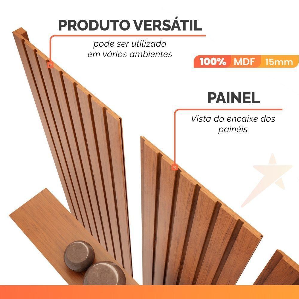 Painel Para Tv Até 55 Polegadas 1,43m Ripado Autêntico Com Led E Nicho Montreal Madeirado/off White - 7