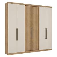 Guarda Roupa Casal Passione Ultra 6 Portas Capuccino Off White E Cômoda Gaveteiro Condessa Cappuccino - Thb - 2