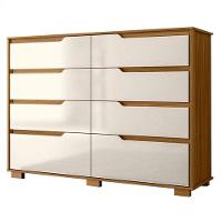 Guarda Roupa Casal Panamá E Cômoda Georgia Freijó Off White - Moval