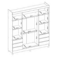 Guarda Roupa Casal Sofia 4 Portas Ambiente Com Espelho Amendola Off White - Demobile - 7