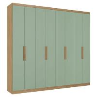 Guarda Roupa Casal Milan 8 Portas Capuccino Menta Acetinado - Thb - 1