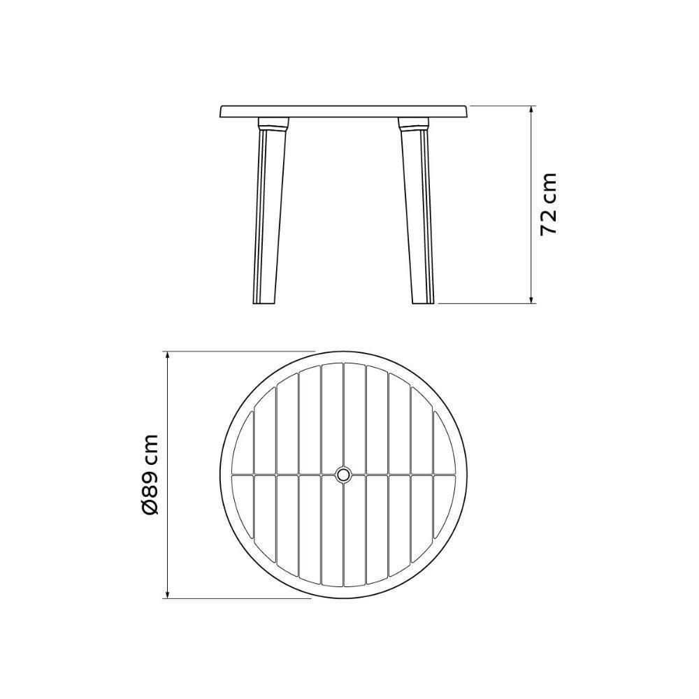 Mesa Tramontina Cassino Em Polipropileno Preto - 7