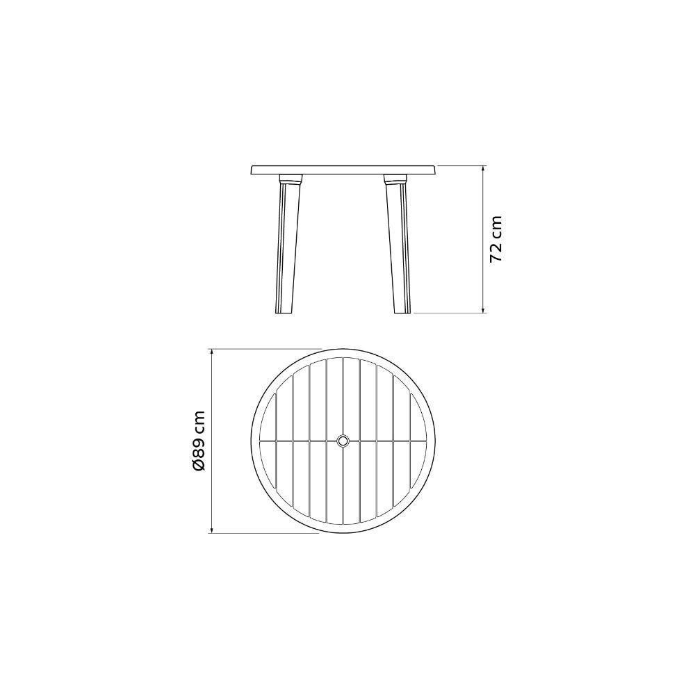 Mesa Tramontina Cassino Em Polipropileno Preto - 8