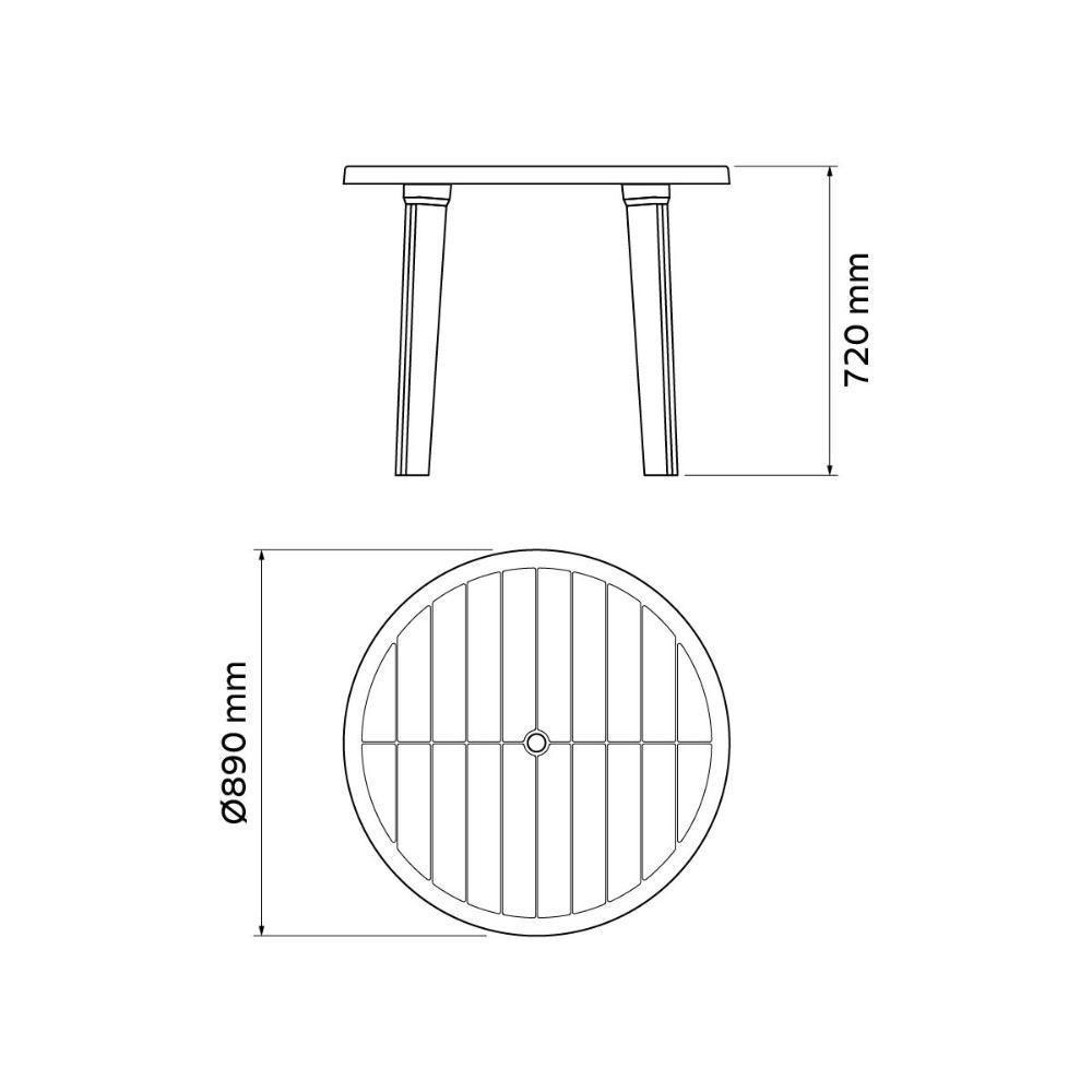 Mesa Tramontina Cassino Em Polipropileno Preto - 9